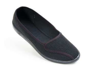 Туфли текстильные, женские, черные, ПВХ Модель: М-11т Атлантис