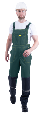 Костюм КМ-10 ЛЮКС летний, зеленый-желтый (Куртка+полукомбинезон) (ЧЗ)