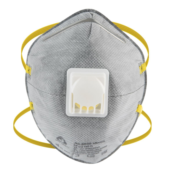 JM-8626 Mircon Полумаска противоаэрозольная с клапаном, с угольным слоем, чашеобразная, класс защиты FFP2 NR D, в упаковке 10 шт
