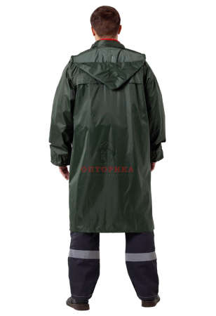 Плащ "РосМарка" нейлоновый с ПВХ влагозащитный, зеленый