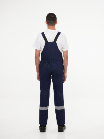 Полукомбинезон рабочий мужской №112 тёмно-синий с васильковым (ЧЗ)