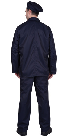 Костюм КЩС летний мужской: куртка, брюки, берет синий, с шевроном (ЧЗ)