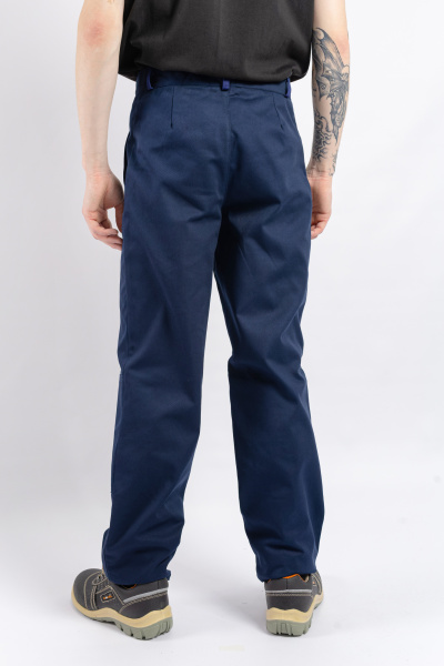 Костюм рабочий мужской №100 (куртка, брюки) тёмно-синий с васильковым СОП 25 мм (ЧЗ)