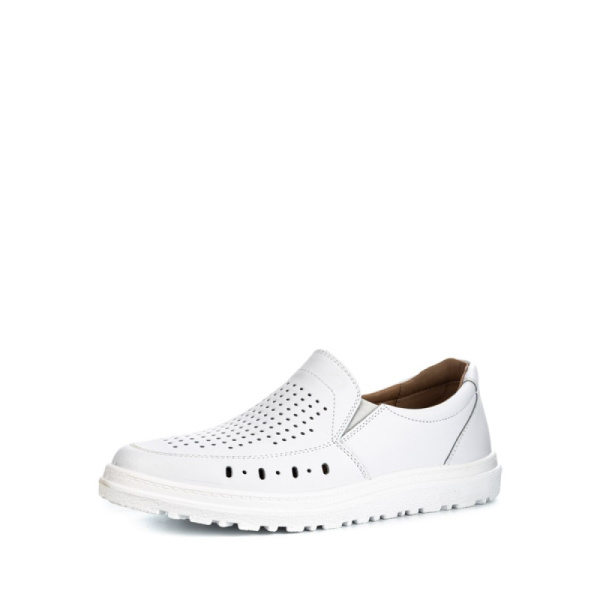 Туфли мужские из натуральной кожи с перфорацией и натуральной подкладкой цвет белый