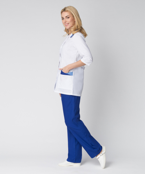 Костюм женский Лазурь (ткань ТиСи), белый/васильковый (ЧЗ)