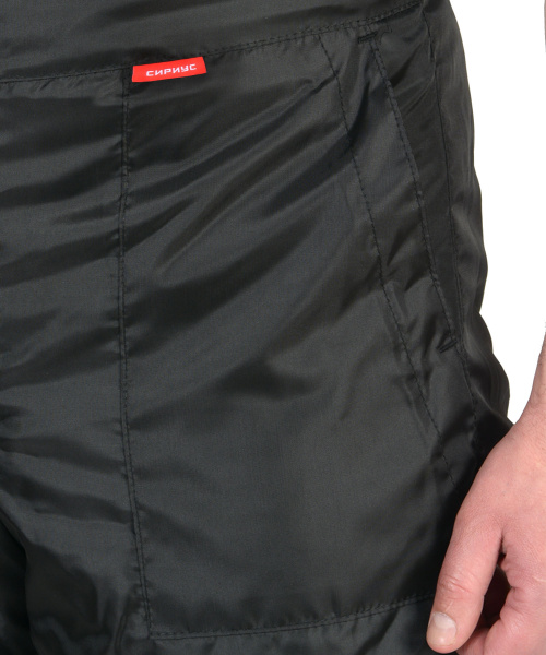 Полукомбинезон зимний универсальный тк. Оксфорд черный  (ЧЗ)