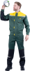 Костюм КМ-10 ЛЮКС летний, зеленый-желтый (Куртка+полукомбинезон) (ЧЗ)