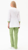 Костюм МИРАЖ белый/зеленый тк. Оптима Кос 741 (ЧЗ)