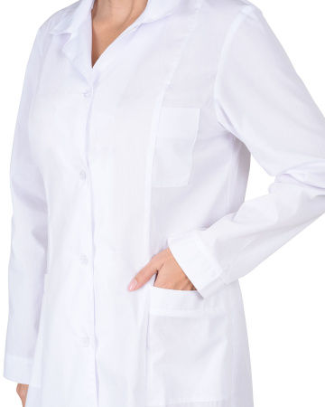 Халат женский с рельефами белый (ЧЗ)