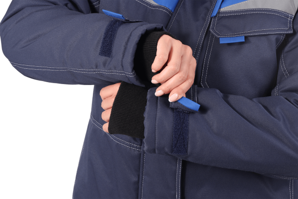 Костюм КМ-10 ЛЮКС зимний, синий-василек, женский Кос946 см. хлопкополиэф. пл.220 г/м² курт/брюк (ЧЗ)