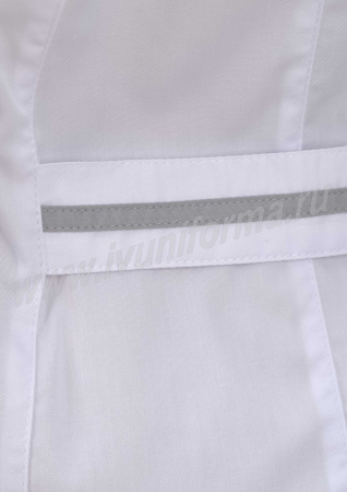 Халат медицинский женский "Мишель" белый с серым