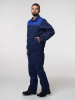 Костюм рабочий мужской №113 (куртка, брюки) темно-синий с васильковым (ЧЗ)