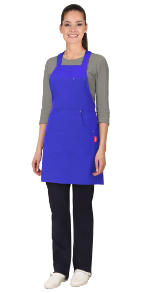 Фартук "ЛИЛУ" васильковый (ЧЗ)