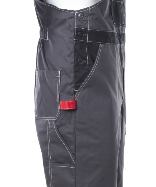 Костюм «Фаворит-Мега» п/к , т.серый/черный/красный СОП на груди и п/к