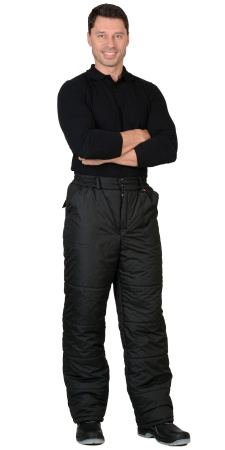 Брюки "ЕВРОПА" утепленные черные тк.Дюспо