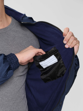 Куртка демисезонная Бомбер-Люкс (тк.Дюспо), т.синий (ЧЗ)