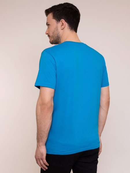 Футболки МУЖСКИЕ трикотажные (состав: 100% х/б); плотность 180 гр/м² (Голубой)