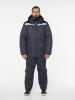Полукомбинезон мужской зимний Пк703 ткань Твил, цвет темно-серый