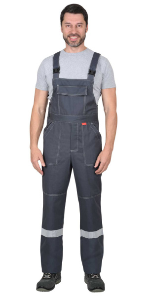 Полукомбинезон из антиэлектростатической ткани, серый с СОП МВО (ЧЗ)