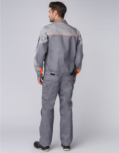 Костюм Союз-Профессионал-2 (тк.Балтекс,240) п/к, серый/св.серый/оранжевый (ЧЗ)