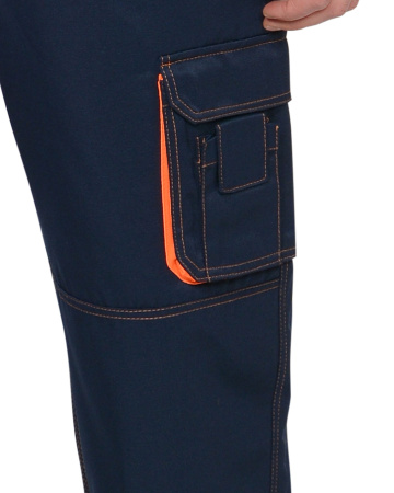 Полукомбинезон "CROWN" синий с оранжевым