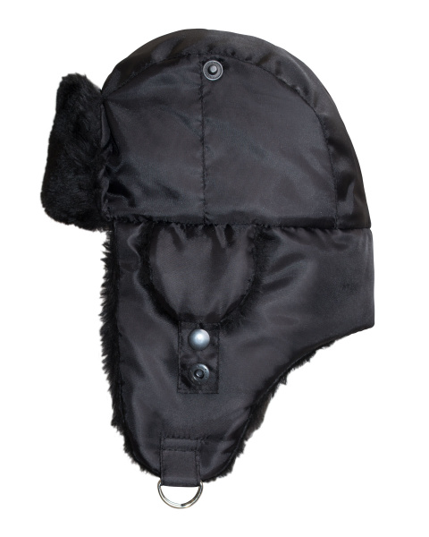 Шапка-ушанка "ЕВРО плюс" черная (тк. Оксфорд)