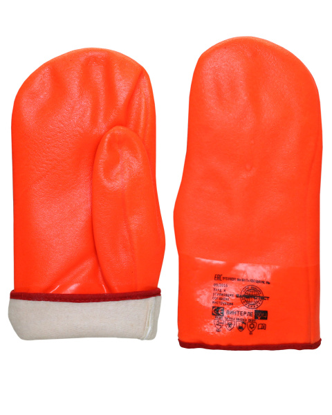 Рукавицы утепленные "ВИНТЕРЛЕ"(джерси 100%, покрыт ПВХ,утепл.х/б тканью с начесом), в уп.72пар