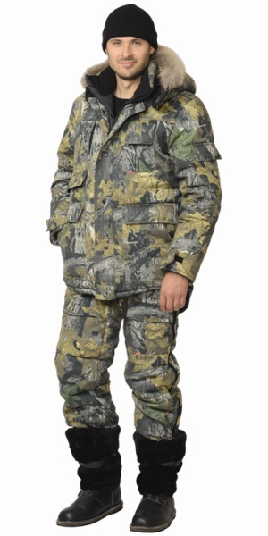 Костюм "Беркут-Тайга": куртка дл., полукомбинезон КМФ "Темный лес"