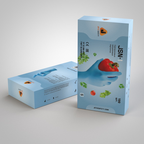 JSN1 Перчатки нитриловые сверхтонкие, длина 240мм,толщина 0,8мм Jeta Safety