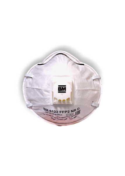 Полумаска фильтрующая для защиты от аэрозолей, чашеобразная, с клапаном выдох ВМ 8122 FFP2 NR D